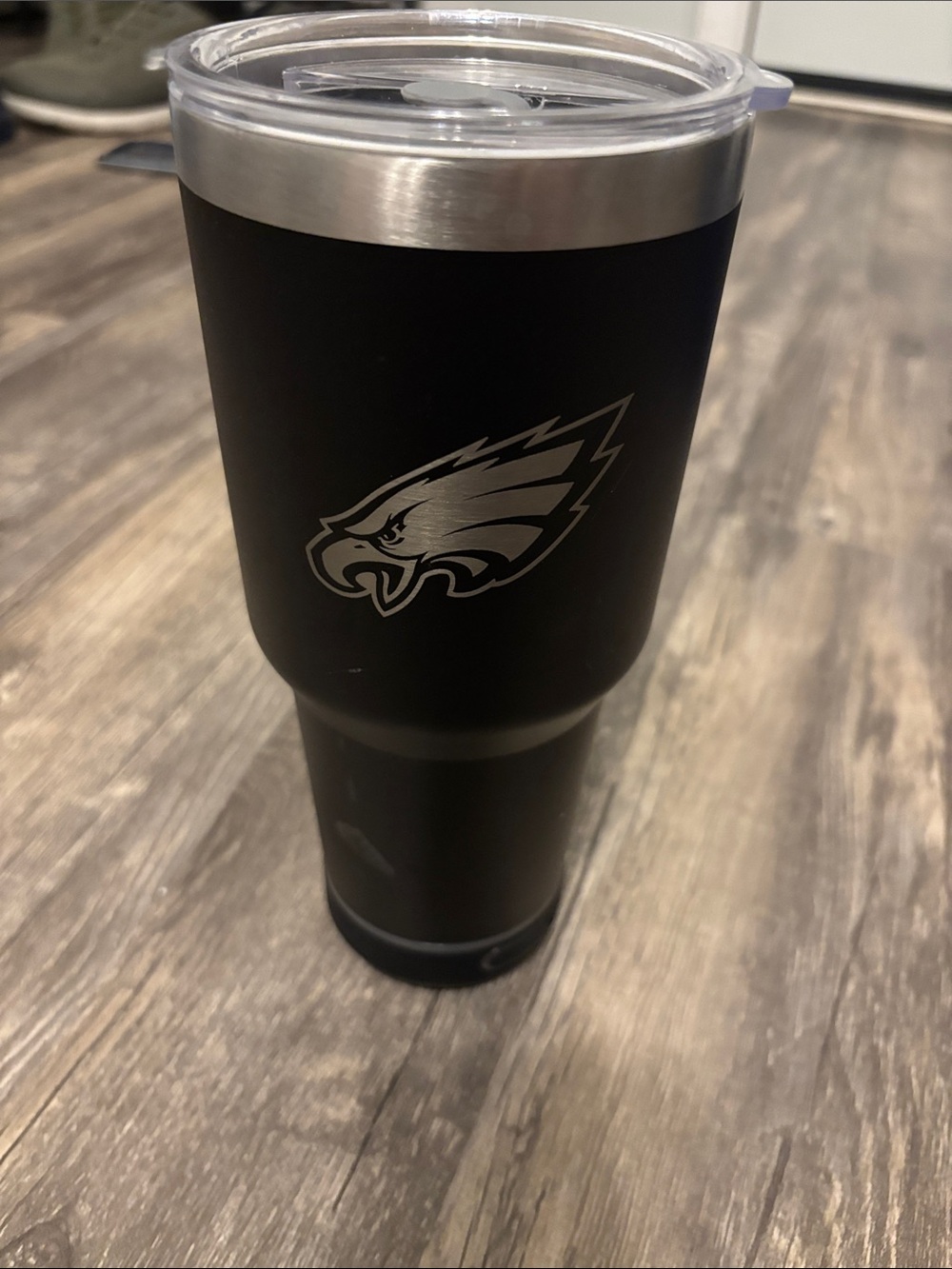 Black Stainless Steel Insulated Travel Tumbler with Team Logo with WiFi speaker